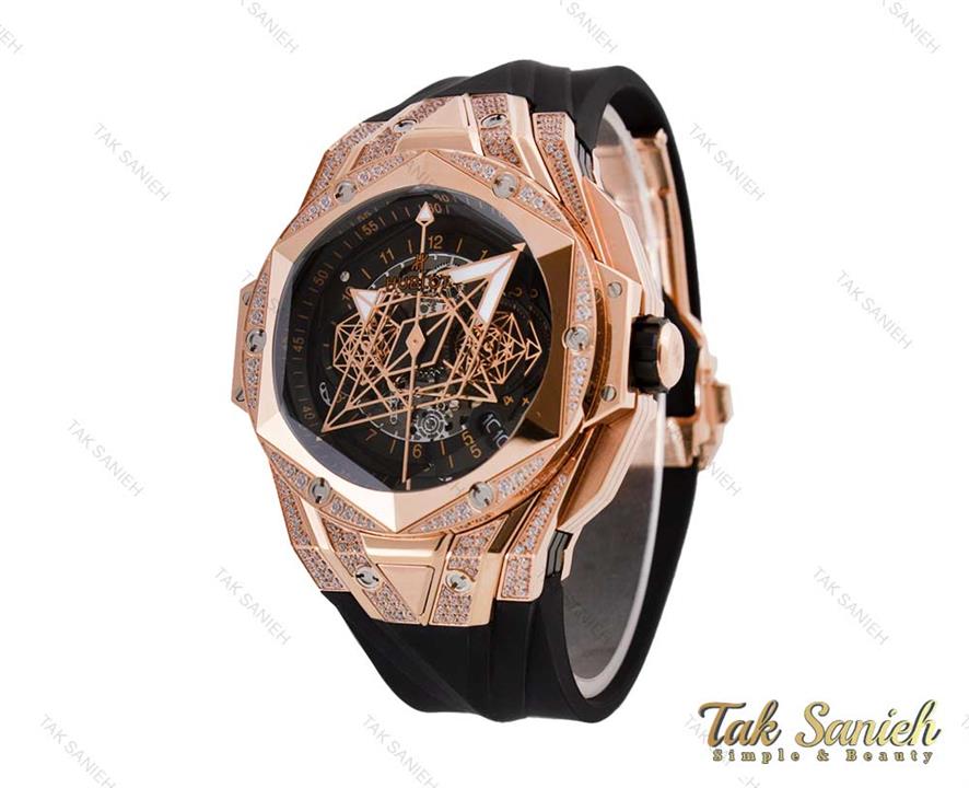 ساعت هابلوت کهکشانی رزگلد نگین دار مردانه Hublot-4048-G